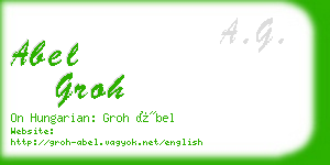 abel groh business card